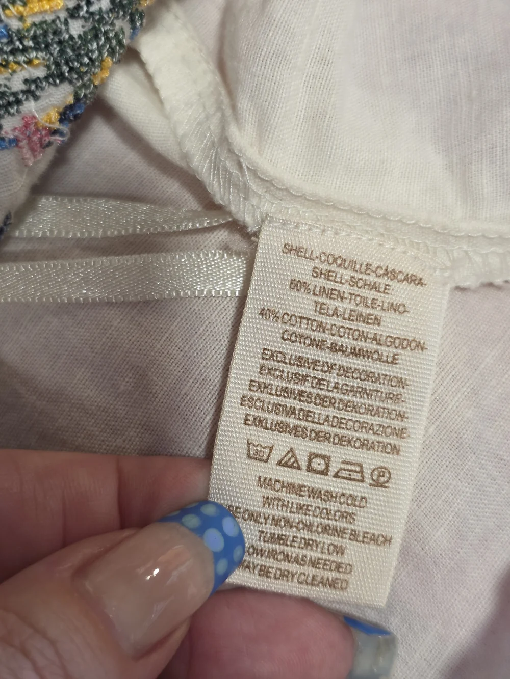Free People XS Honey Pie Cream Halter Crop Top with Pink Rose Embroidery